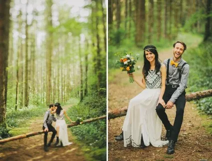 Весільна фотосесія в лісі