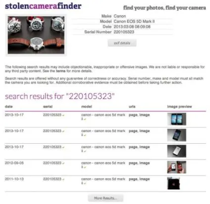 Stolen camera finder допоможе знайти вкрадену фотокамеру (знайти) Stolen camera finder допоможе знайти вкрадену фотокамеру