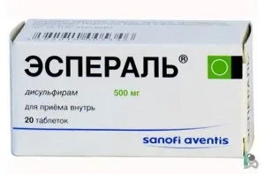 Таблетки від алкоголізму еспераль спосіб застосування і протипоказання