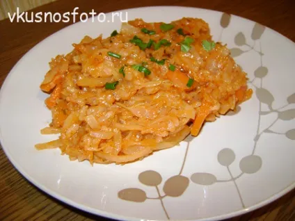 Тушкована капуста з рисом, смачно з фото (рисом) Тушкована капуста з рисом, смачно з фото
