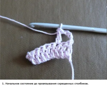 Уроки в'язання гачком - перехрещені стовпчики (в'язання) Уроки в'язання гачком - перехрещені стовпчики