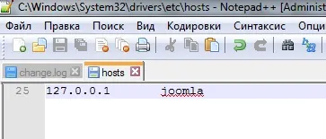 Установка joomla на xampp