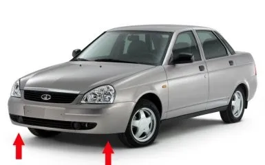 Установка накладок на передній бампер від пріори на інші моделі lada