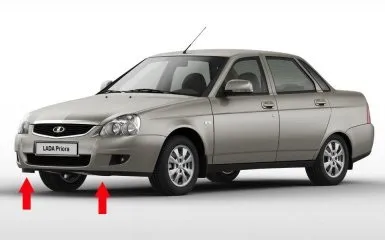Установка накладок на передній бампер від пріори на інші моделі lada