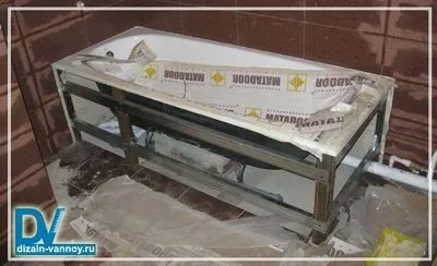 Установка акрилової ванни на ніжках, ванна, туалет (акрилової ванни стіні) Установка акрилової ванни на ніжках, ванна, туалет