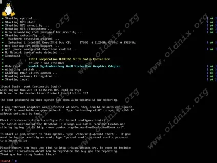 Установка gentoo linux