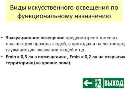 Види штучного освітлення за функціональним призначенням, системи, норми охорони праці (види штучного освітлення) Види штучного освітлення за функціональним призначенням, системи, норми охорони праці