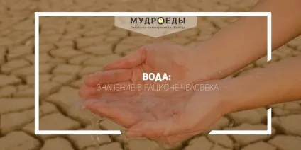 Вода значення в раціоні людини, мудроеди (значення) Вода значення в раціоні людини, мудроеди