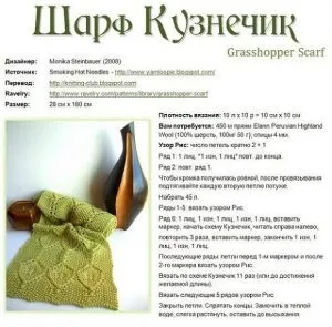 Вяжем спицами оригінальний шарф за схемами з докладним описом (в'яжемо) Вяжем спицами оригінальний шарф за схемами з докладним описом