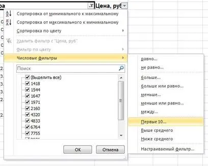 Хитрощі excel 2010 спрощують роботу з таблицями