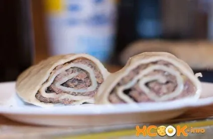 Ханум на пару - фото рецепт приготування м'ясного рулету в пароварці
