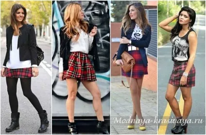 Спідниця-шотландка, фото модних моделей 2018 (2018) Спідниця-шотландка, фото модних моделей 2018