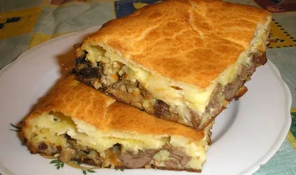 Закритий пиріг з грибами фото і рецепти з куркою, картоплею, сиром і фаршем (грибами) Закритий пиріг з грибами фото і рецепти з куркою, картоплею, сиром і фаршем
