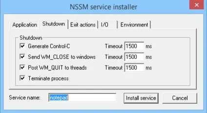 Запуск програми як служби windows (через nssm)