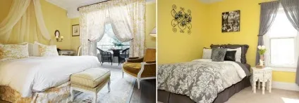 Жовті шпалери фото в інтер'єрі, золотисті для стін, якого кольору меблі підійде, світлі (шпалери) Жовті шпалери фото в інтер'єрі, золотисті для стін, якого кольору меблі підійде, світлі