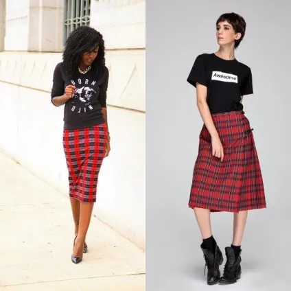 Жіноча спідниця шотландка - строгість клітини і свобода складок (свобода) Жіноча спідниця шотландка - строгість клітини і свобода складок