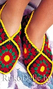 Тапочки з квадратів - країна мам (квадрат квадрат підошви) Тапочки з квадратів - країна мам