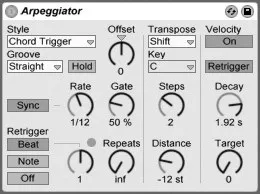 Ableton live arpeggiator