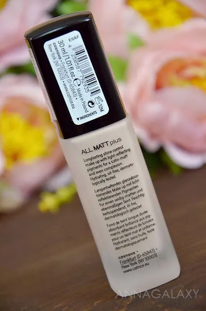 Anna galaxy catrice all matt plus, тональний крем з матуючим ефектом 015 vanilla beige