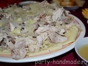 Бешбармак з курки, свято своїми руками (руками) Бешбармак з курки, свято своїми руками
