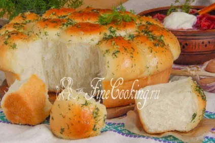 Часникові пампушки - рецепт з фото (рушником харчовою плівкою) Часникові пампушки - рецепт з фото