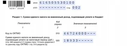 Декларація ЕНВД 2015 зразок заповнення (порядок заповнення декларації з ЕНВД) Декларація ЕНВД 2015 зразок заповнення