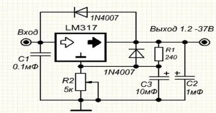 Стабілізатори струму на lm317 для світлодіодів (Стабілізатор напруги струму) Стабілізатори струму на lm317 для світлодіодів