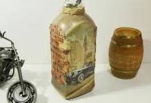 Декупаж пляшки для чоловіка на день народження оформлення, майстер-клас чоловічої, тема коньячна, (декупаж пляшки для чоловіка) Декупаж пляшки для чоловіка на день народження оформлення, майстер-клас чоловічої, тема коньячна,