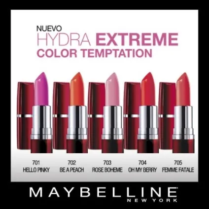 Губна помада maybelline hydra extreme (22 фото) палітра кольорів і відтінків, зволожуюча і з (палітра) Губна помада maybelline hydra extreme (22 фото) палітра кольорів і відтінків, зволожуюча і з