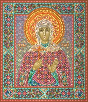 Ікона святої мучениці Галини коринфской (коринфской) Ікона святої мучениці Галини коринфской