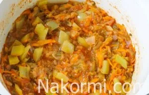 Овочевий салат на зиму з помідорами, огірками, перцем, морквою і цибулею - рецепт з фото