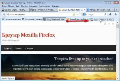 Панель закладок firefox