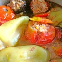 Толма з овочів - фаршировані баклажани, помідори, перець (овочів) Толма з овочів - фаршировані баклажани, помідори, перець