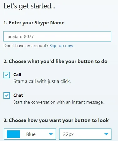 Як додати кнопку skype на сайт (skype) Як додати кнопку skype на сайт