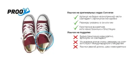 Як відрізнити оригінальні converse all star від підробки, «конверси» (відрізнити) Як відрізнити оригінальні converse all star від підробки, «конверси»