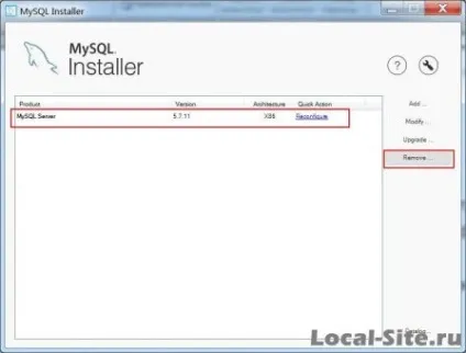 Як повністю видалити mysql з локального комп'ютера (видалити) Як повністю видалити mysql з локального комп'ютера