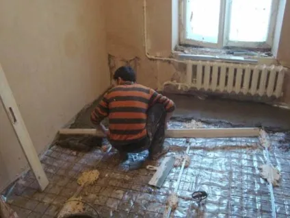 Як зробити стяжку підлоги в квартирі особливості роботи з сухою сумішшю, фото, відео (статі) Як зробити стяжку підлоги в квартирі особливості роботи з сухою сумішшю, фото, відео