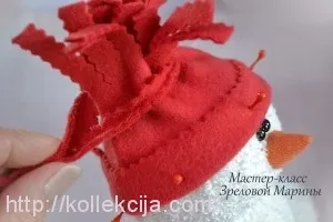 Як зшити іграшку сніговик