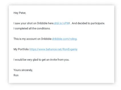 Як зі 100% гарантією отримати інвайт на dribbble (Написати підтверджуючий лист) Як зі 100% гарантією отримати інвайт на dribbble