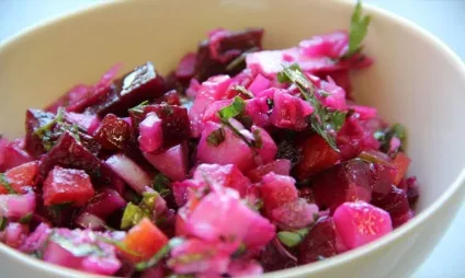 Калорійність вінегрету з маслом, рецепти салату (продукти) Калорійність вінегрету з маслом, рецепти салату