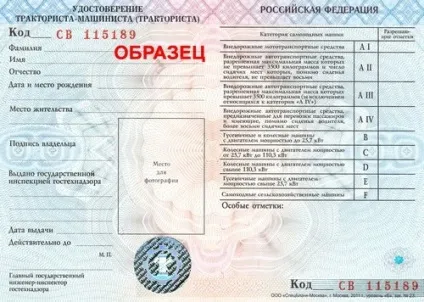 Категорія прав для трактора