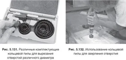 Кільцева пила і круговий свердло за допомогою дрилі можна отримати отвори невеликого розміру, (кільцева пила і круговий свердло: за допомогою дрилі можна отримати отвори невеликого розміру) Кільцева пила і круговий свердло за допомогою дрилі можна отримати отвори невеликого розміру,