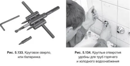 Кільцева пила і круговий свердло за допомогою дрилі можна отримати отвори невеликого розміру, (кільцева) Кільцева пила і круговий свердло за допомогою дрилі можна отримати отвори невеликого розміру,