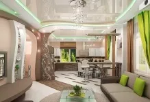 Кухня-вітальня 18 кв м дизайн фото студія, квадратний Інтер'єр, поєднана планування, проект (дизайн) Кухня-вітальня 18 кв м дизайн фото студія, квадратний Інтер'єр, поєднана планування, проект
