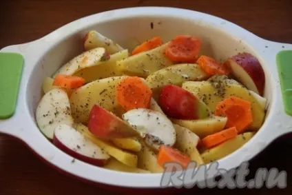 Курка з яблуками і картоплею в духовці - рецепт з фото (картоплею) Курка з яблуками і картоплею в духовці - рецепт з фото