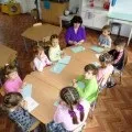 Майстер-клас «аплікація з вати« зайчик »