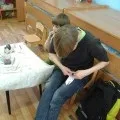Майстер-клас «аплікація з вати« зайчик »
