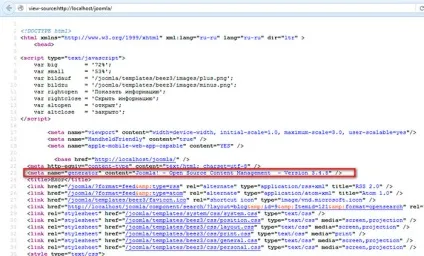 Meta name generator content joomla