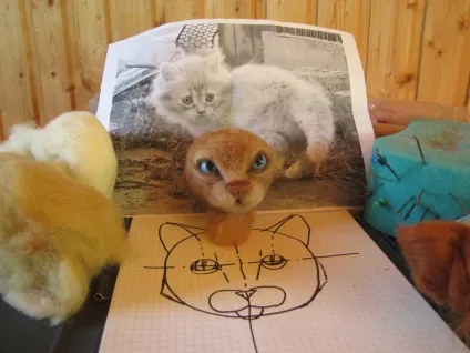 Майстер клас з валяння іграшки, кота (майстер клас з валяння з вовни) Майстер клас з валяння іграшки, кота