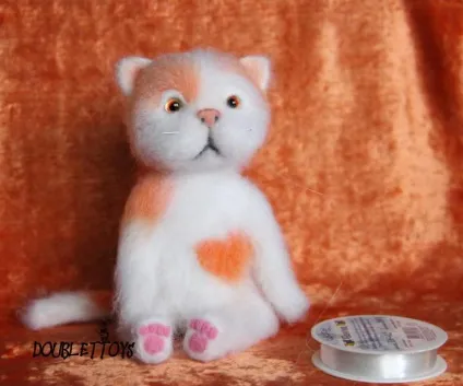 Майстер-клас валяємо милого котика - ярмарок майстрів - ручна робота, handmade (фелтинг) Майстер-клас валяємо милого котика - ярмарок майстрів - ручна робота, handmade